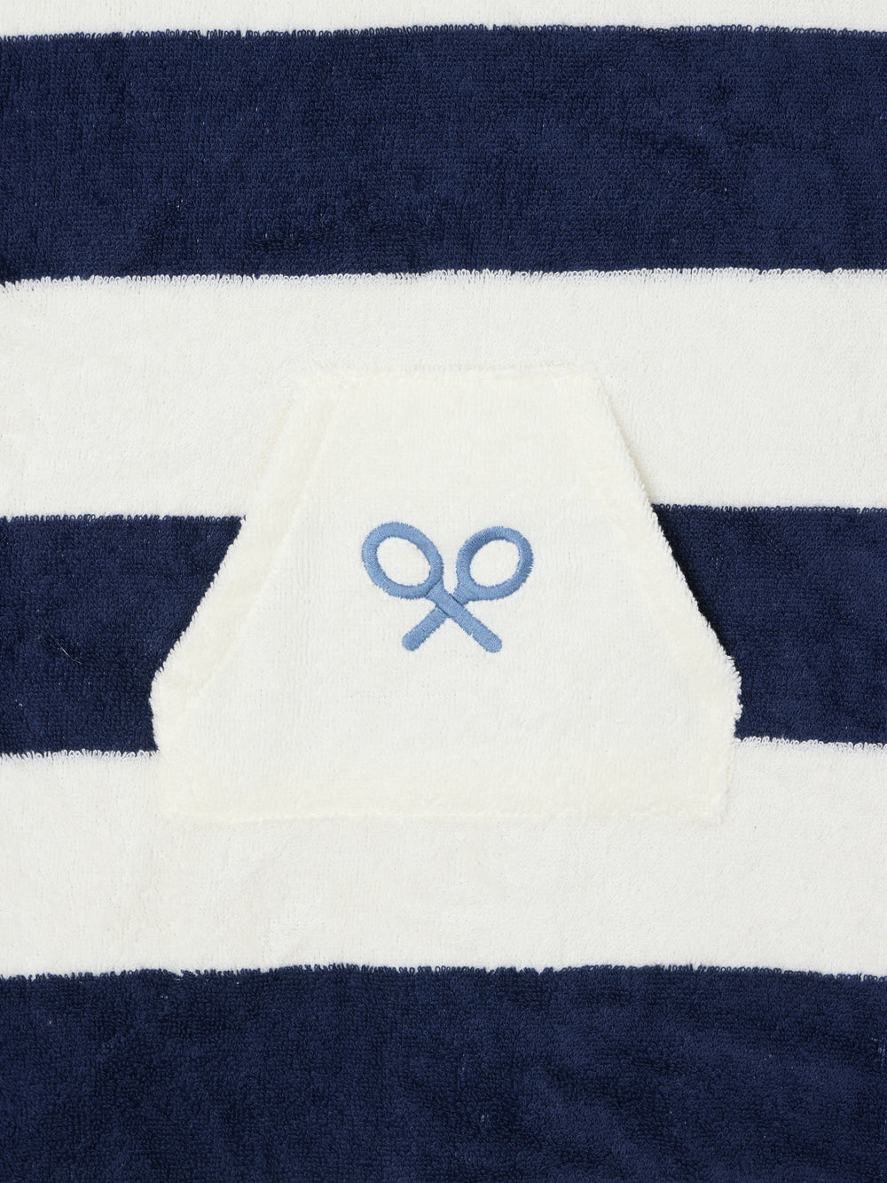 Poncho de bain enfant rayures horizontales marine