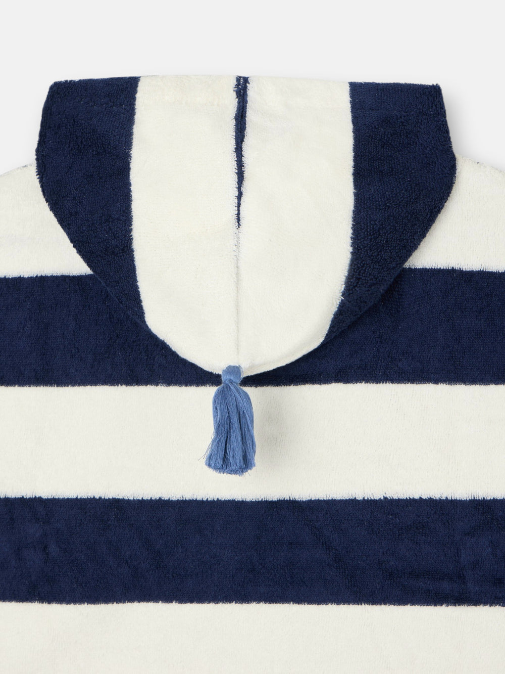 Poncho de bain enfant rayures horizontales marine