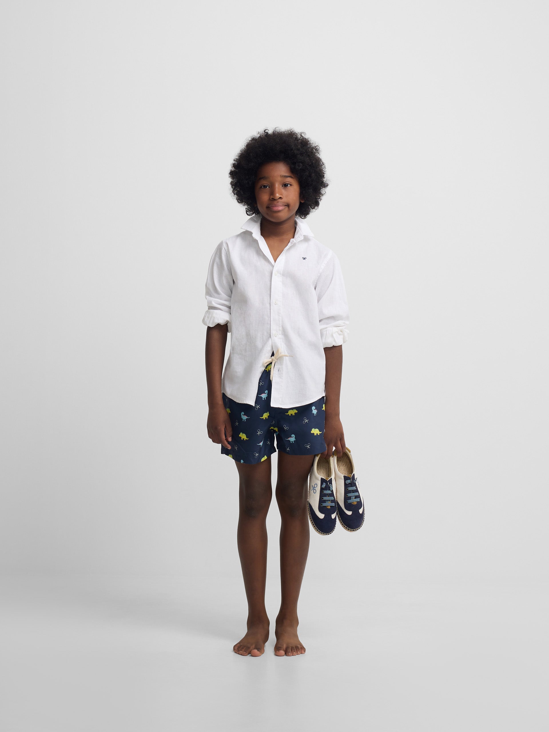 Bañador kids dinos azul marino