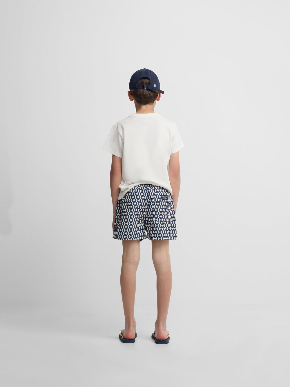 Bañador kids mini rombos azul marino