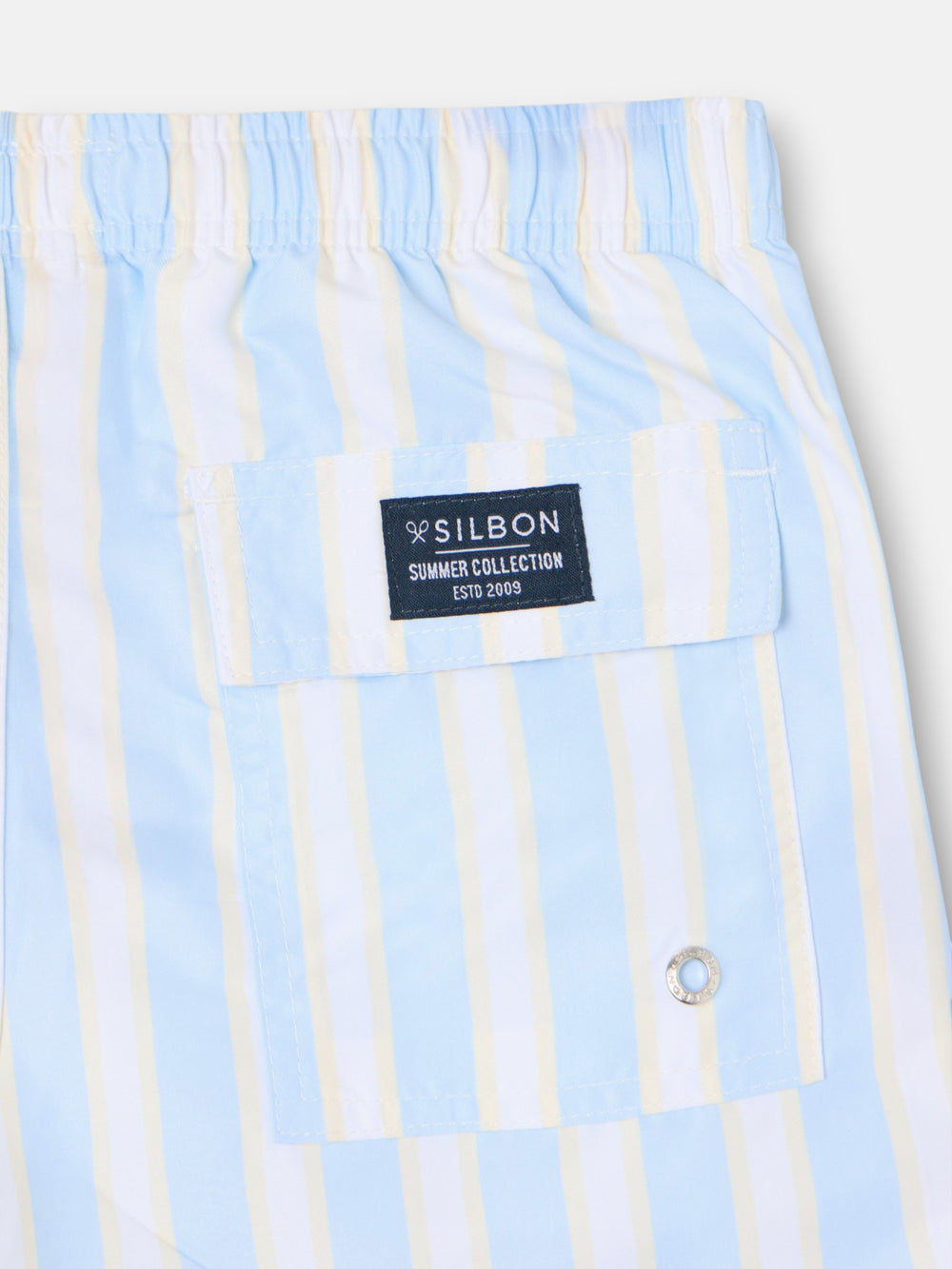 Bañador kids raya ancha amarillo azul