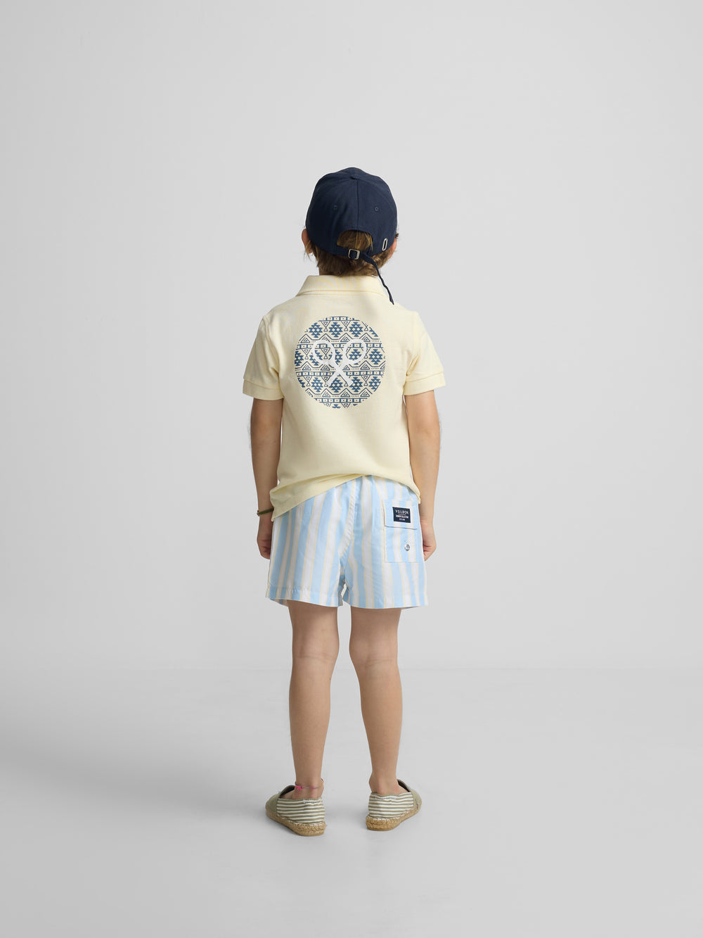 Bañador kids raya ancha amarillo azul