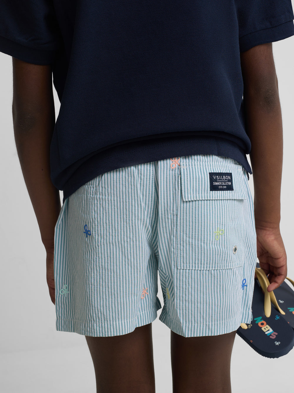 Bañador kids rayas multiraquetas verde