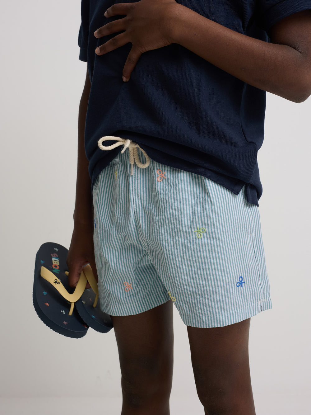 Bañador kids rayas multiraquetas verde