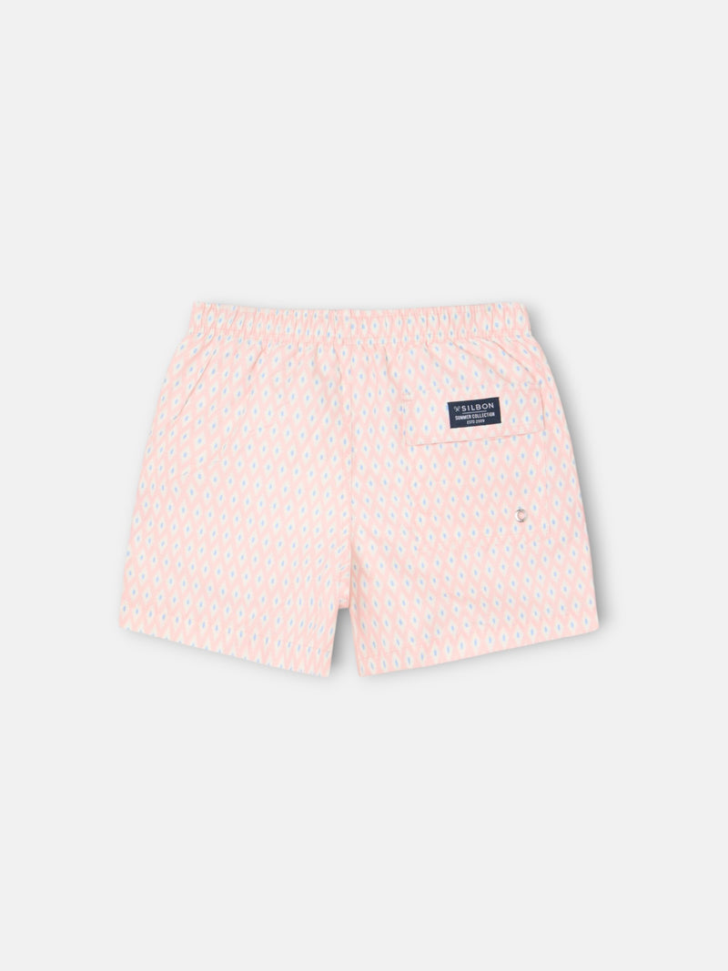Fato de banho criança mini losangos coral
