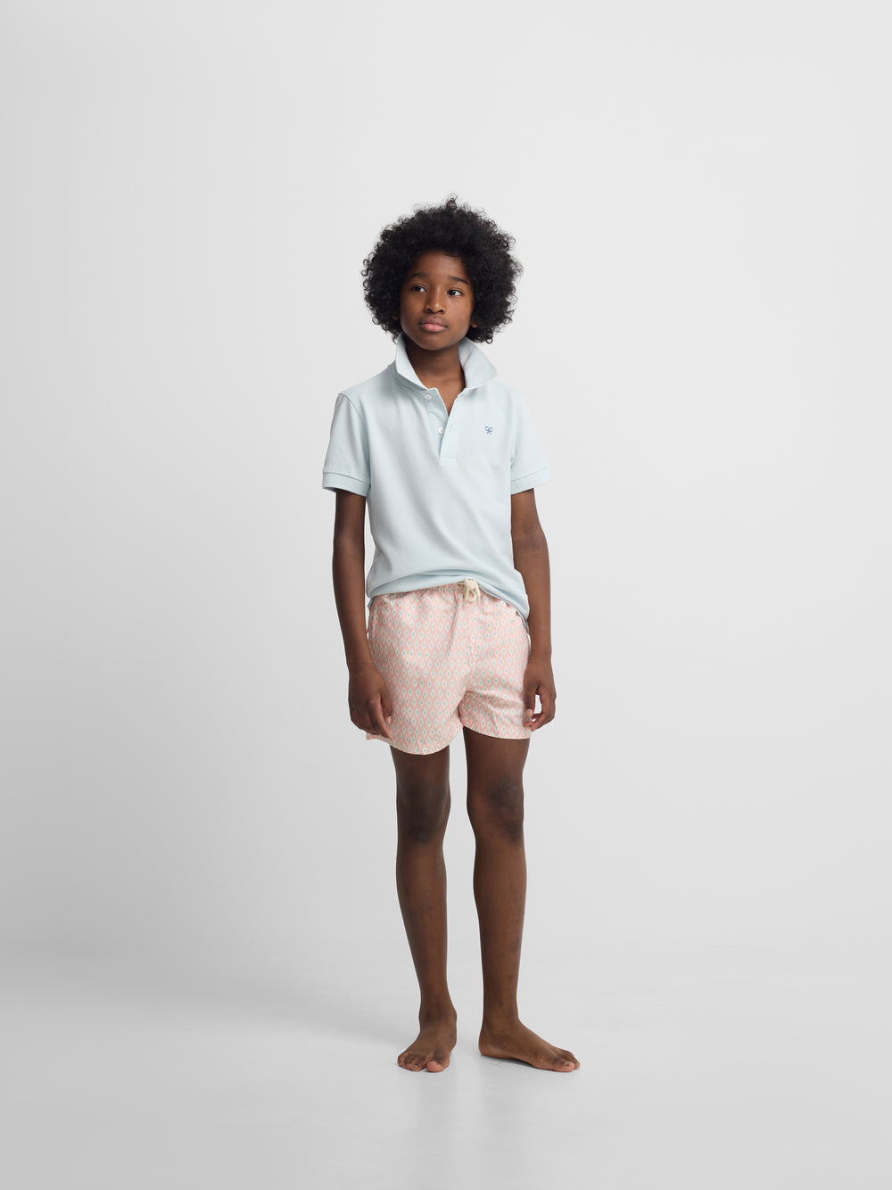 Bañador kids mini rombos coral