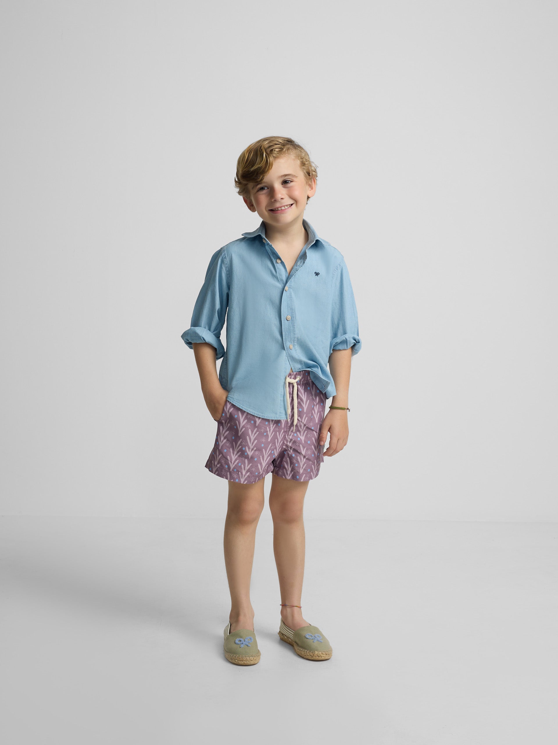 Fato de banho kids style pontos bordô