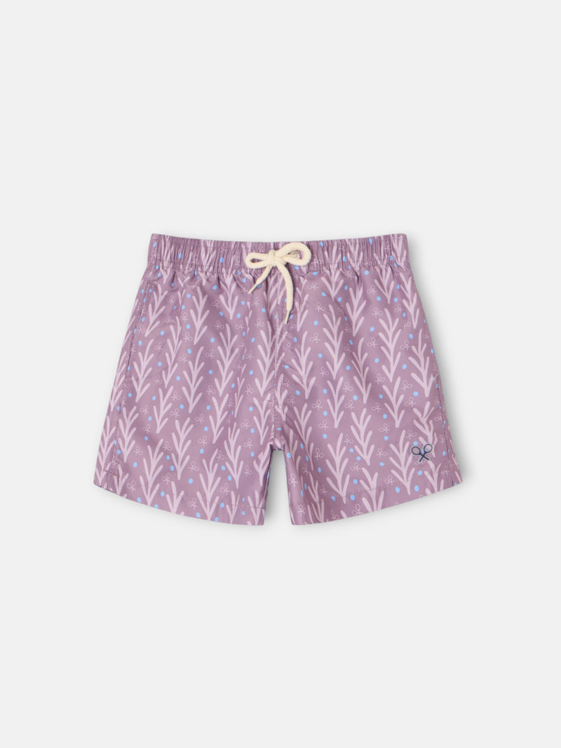 Bañador kids style puntos burdeos
