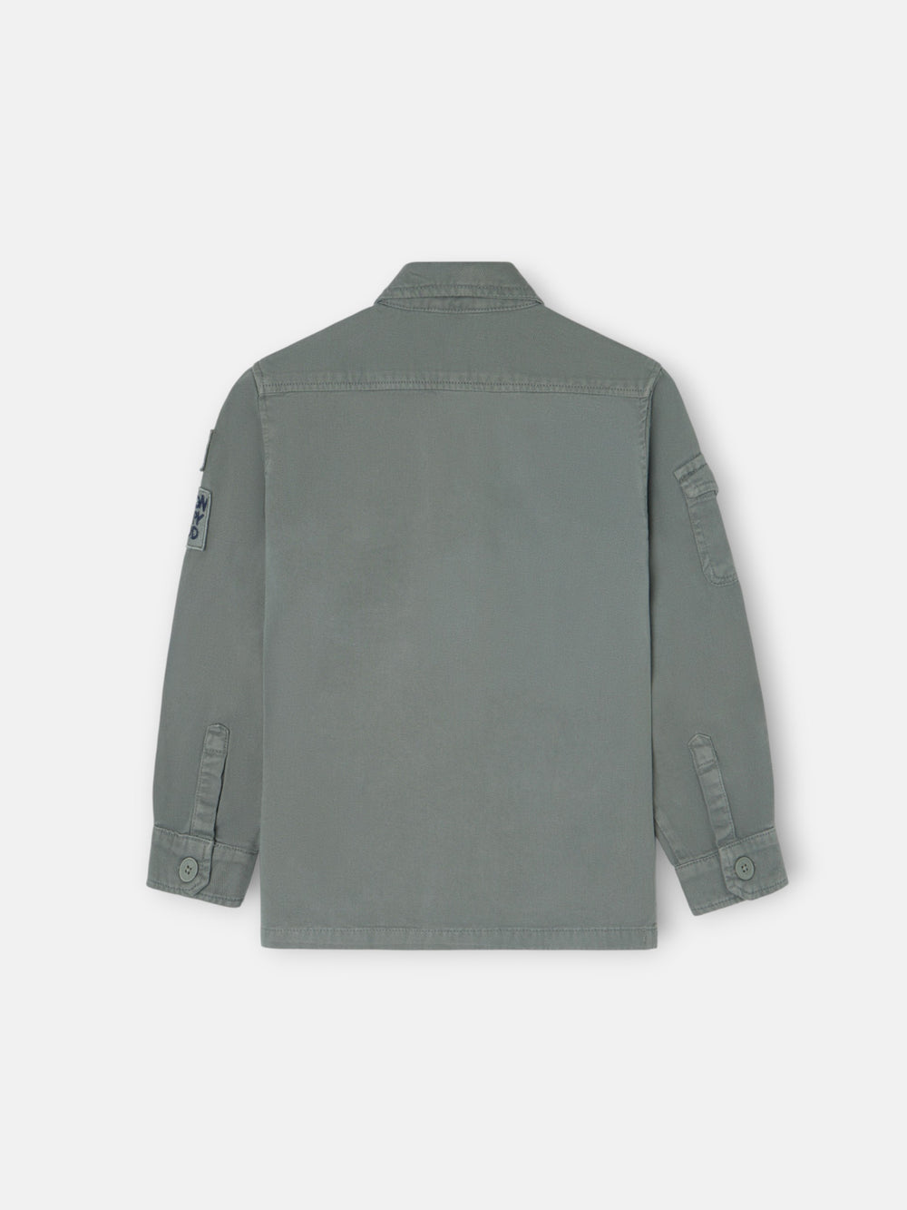 Kids jacket with patch pockets green