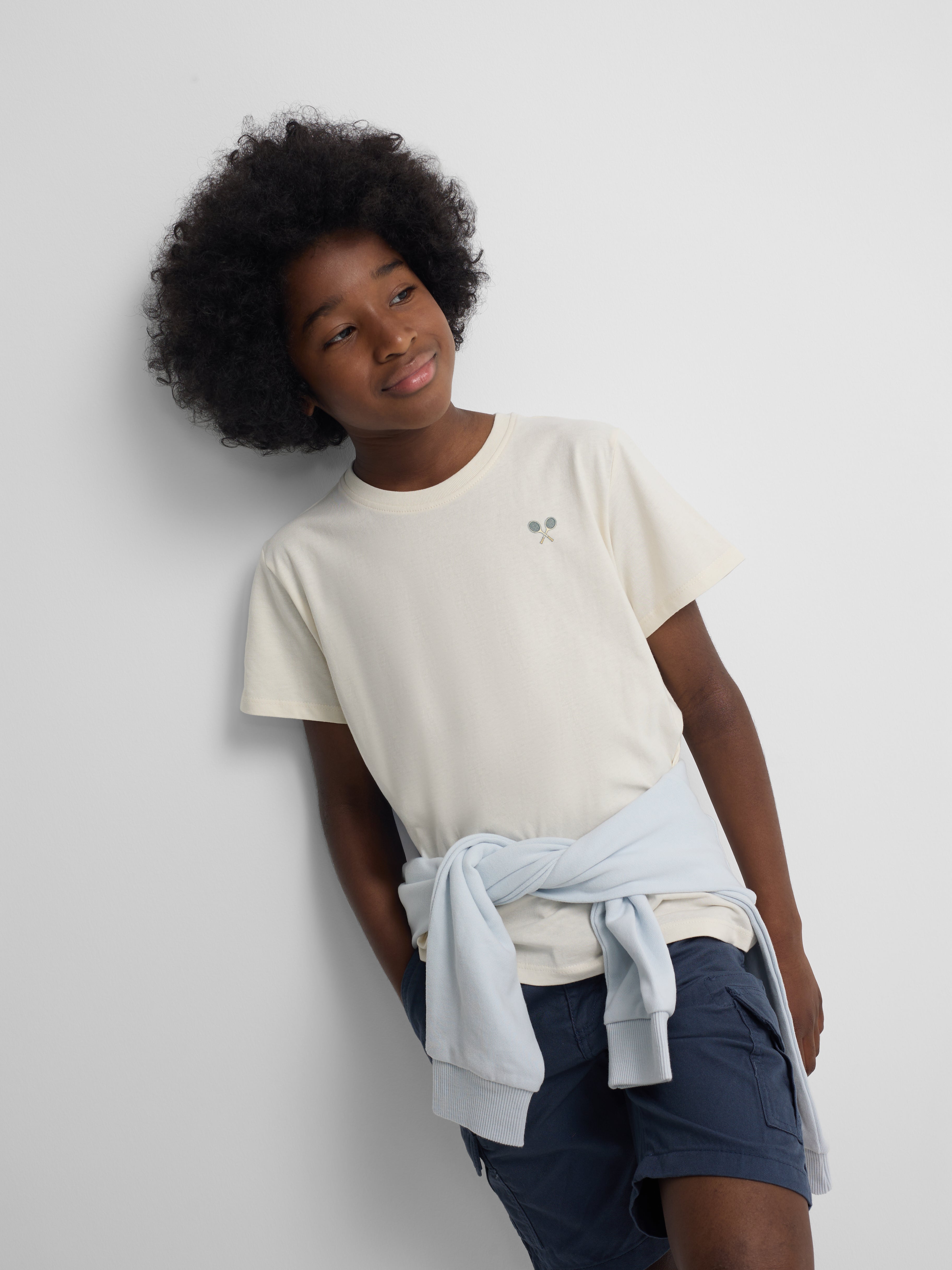 T-shirt blanc pour enfants Silbon Club