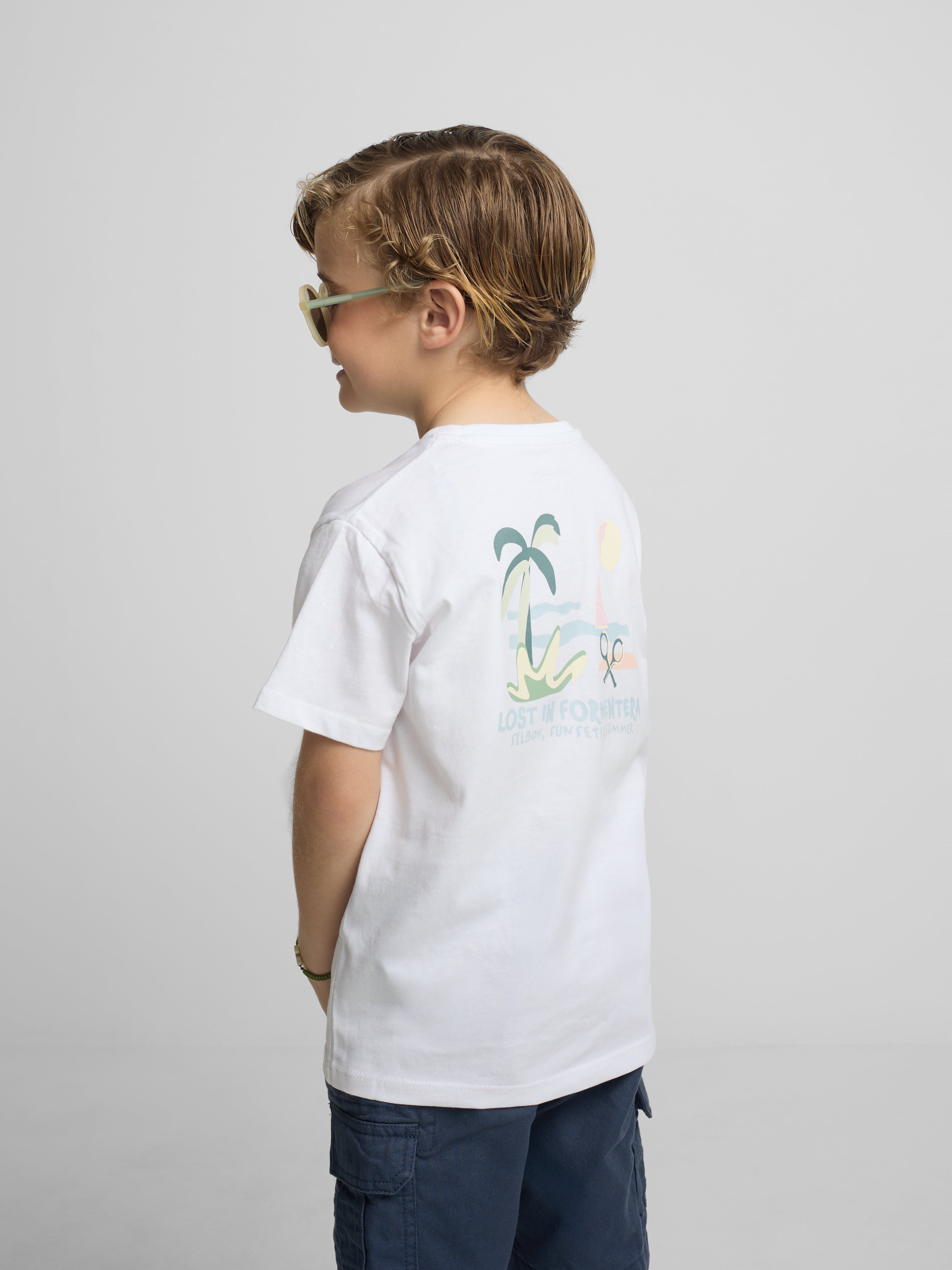 T-shirt kids Silbon Formentera branco
