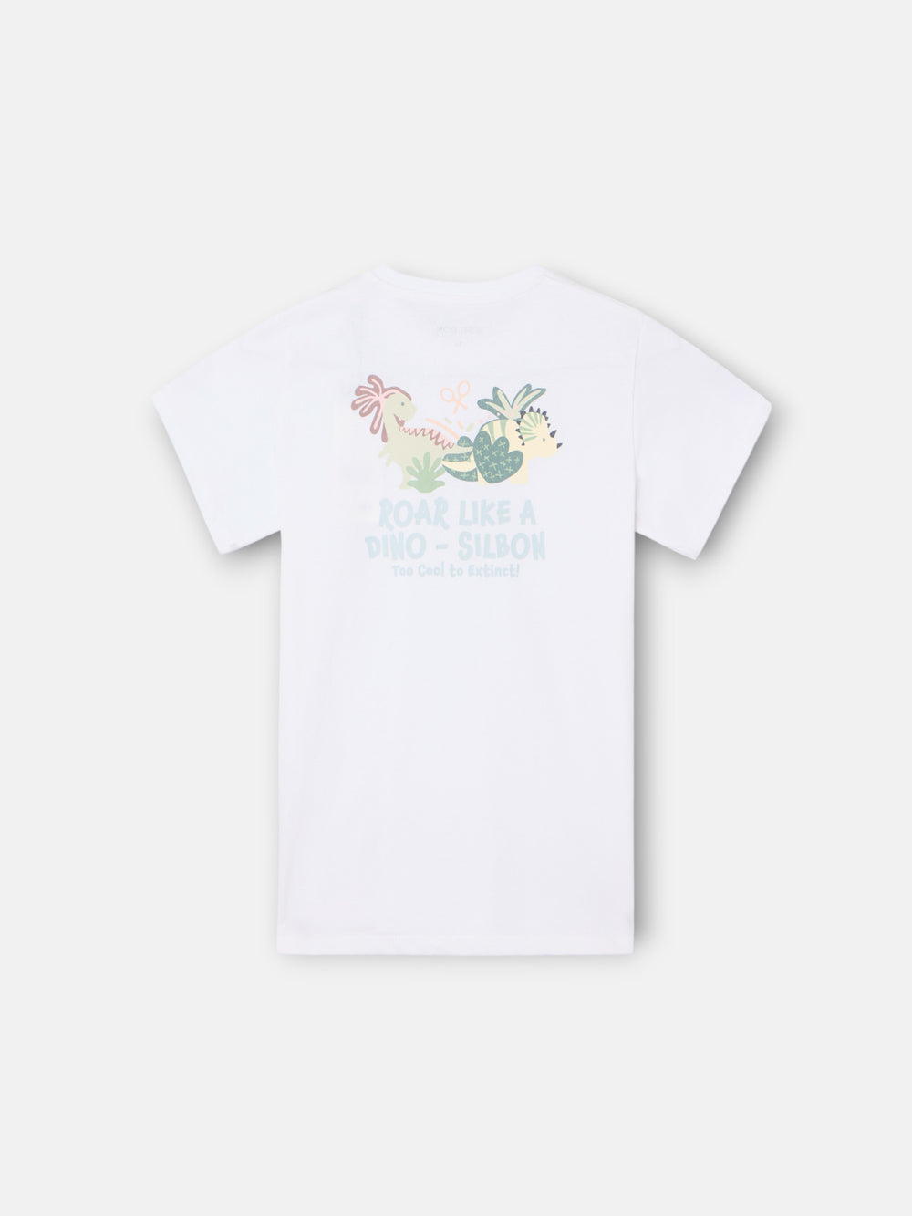 Kids white dinosaur t-shirt