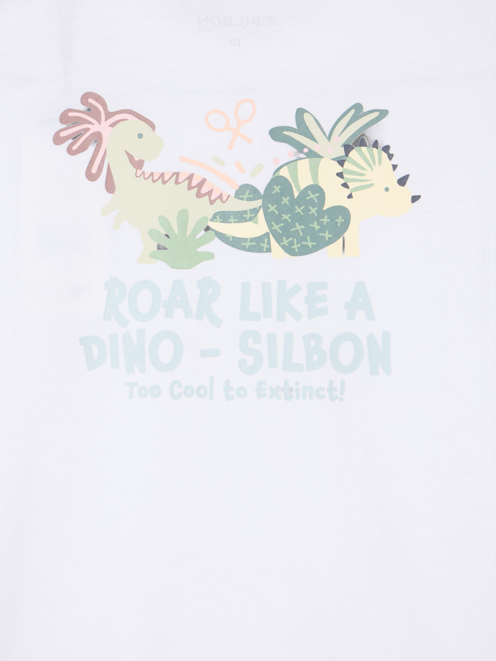 Kids white dinosaur t-shirt