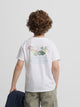 T-shirt blanc dinosaure pour enfants