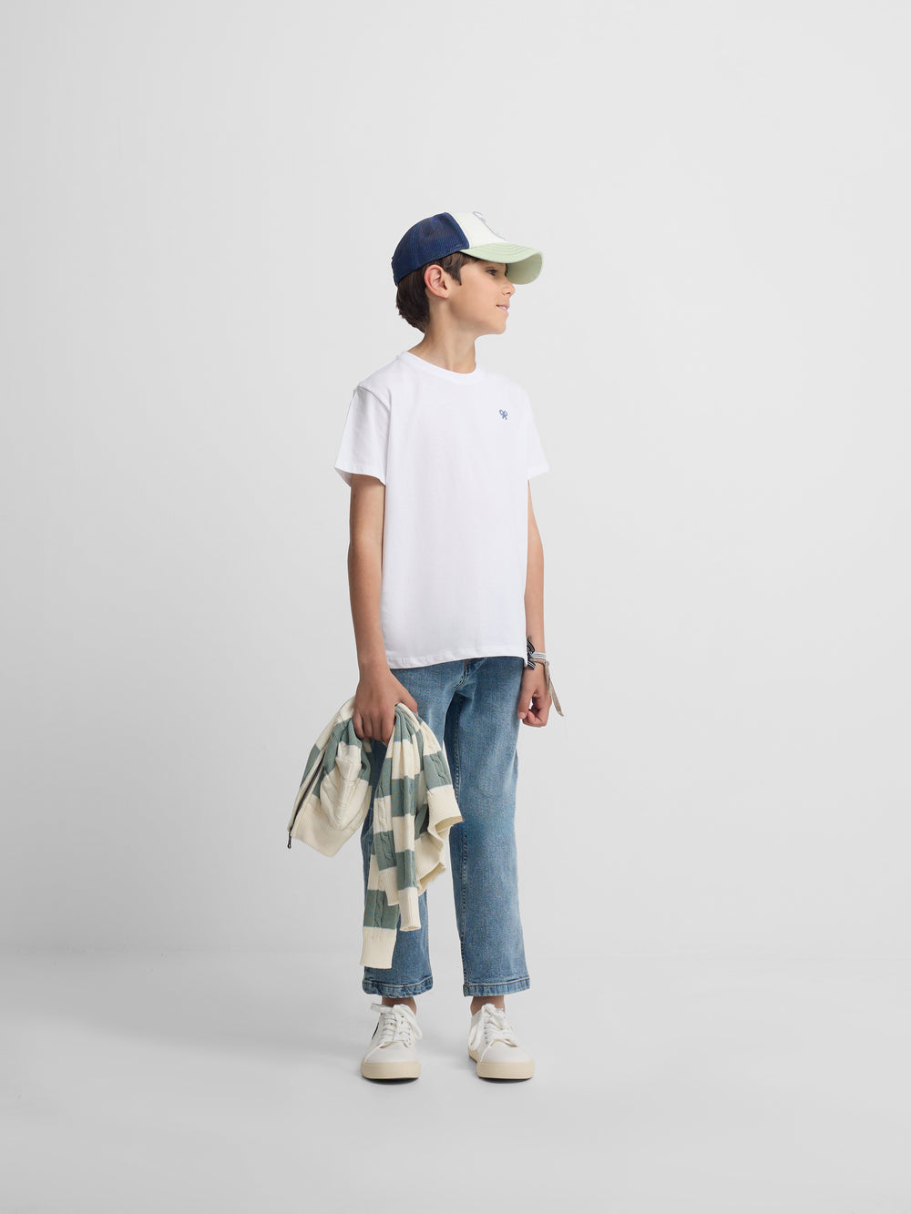 T-shirt blanc de sport d'été pour enfants