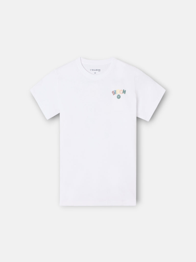 Camiseta kids happy blanco