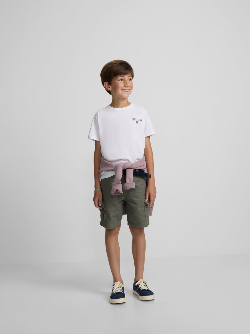 Camiseta kids happy blanco