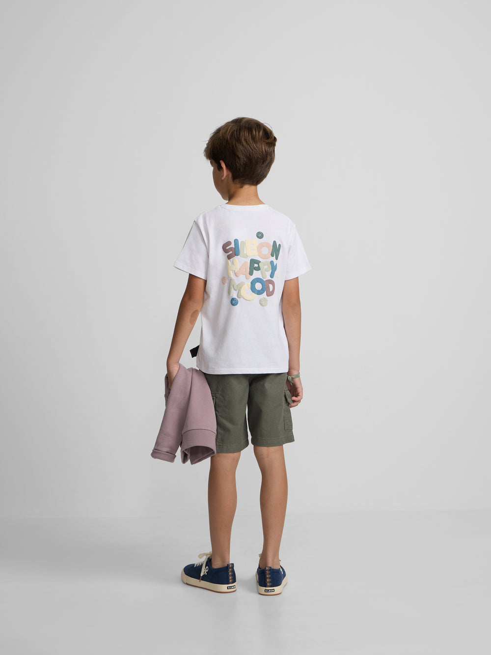 Camiseta kids happy blanco
