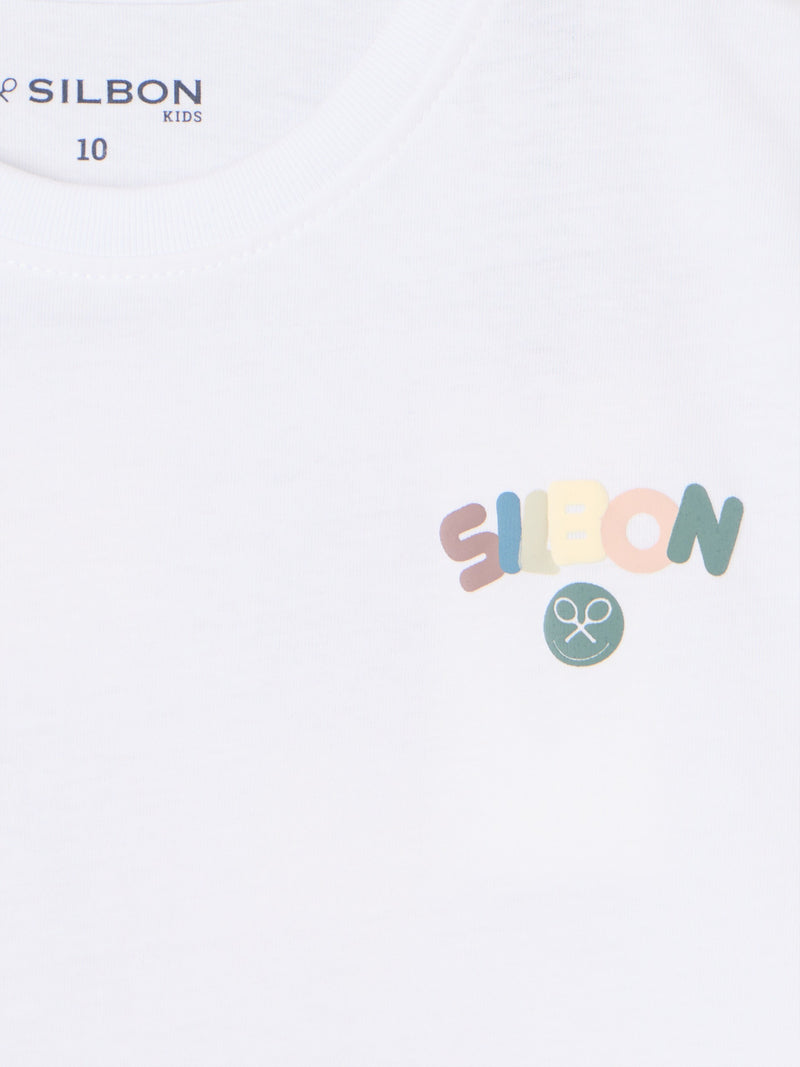 Camiseta kids happy blanco