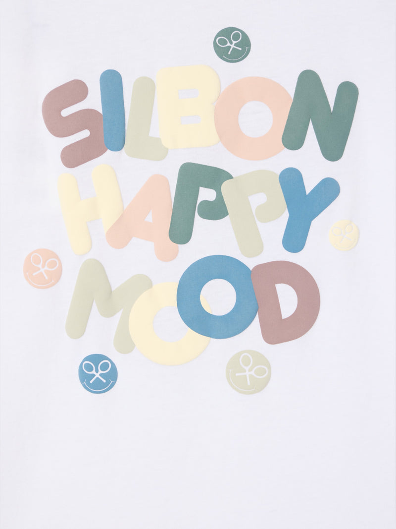 Camiseta kids happy blanco