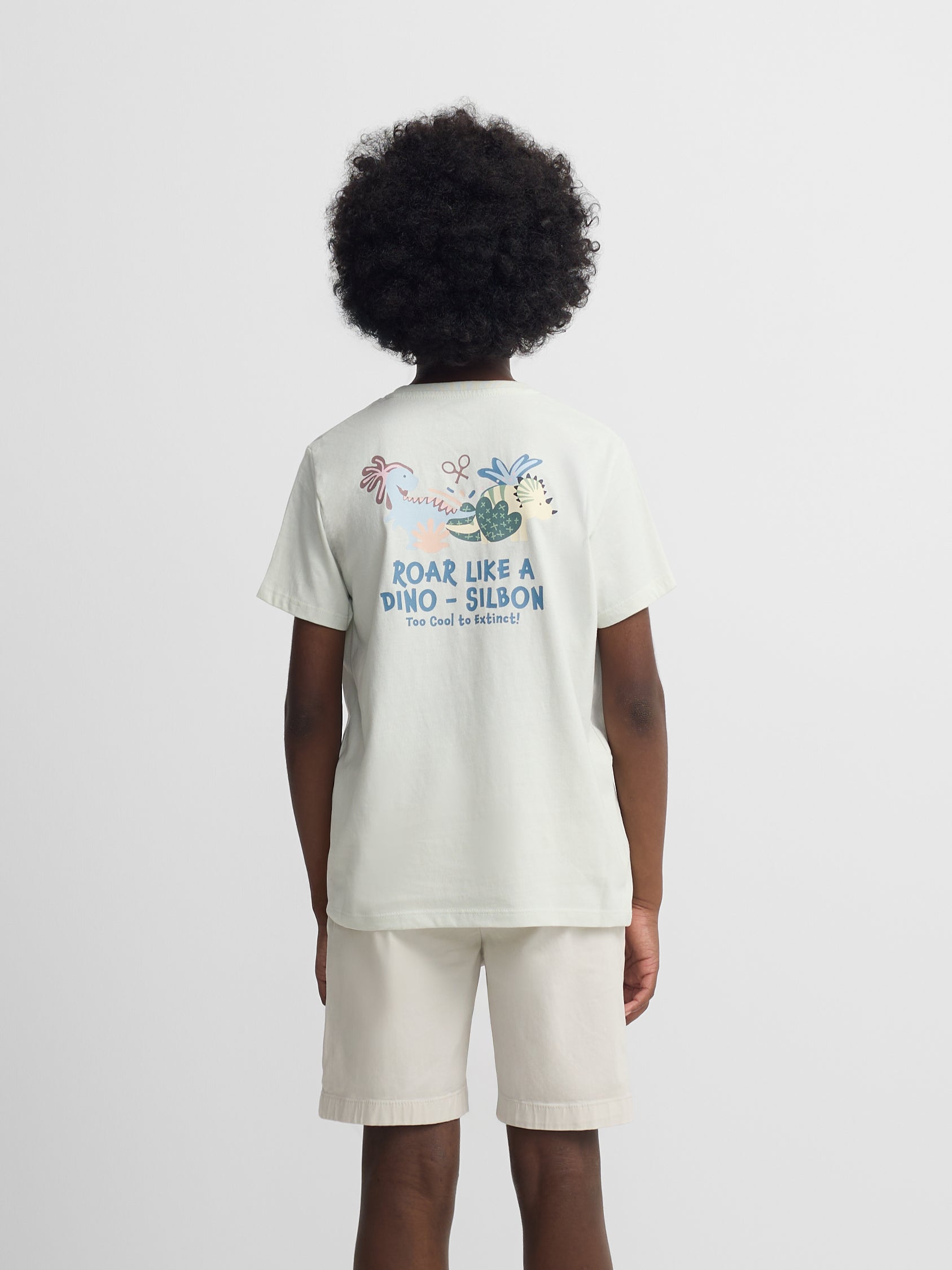 T-shirt kids dino verde claro