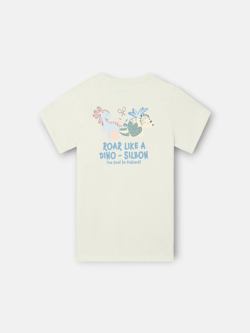 Camiseta kids dino verde claro