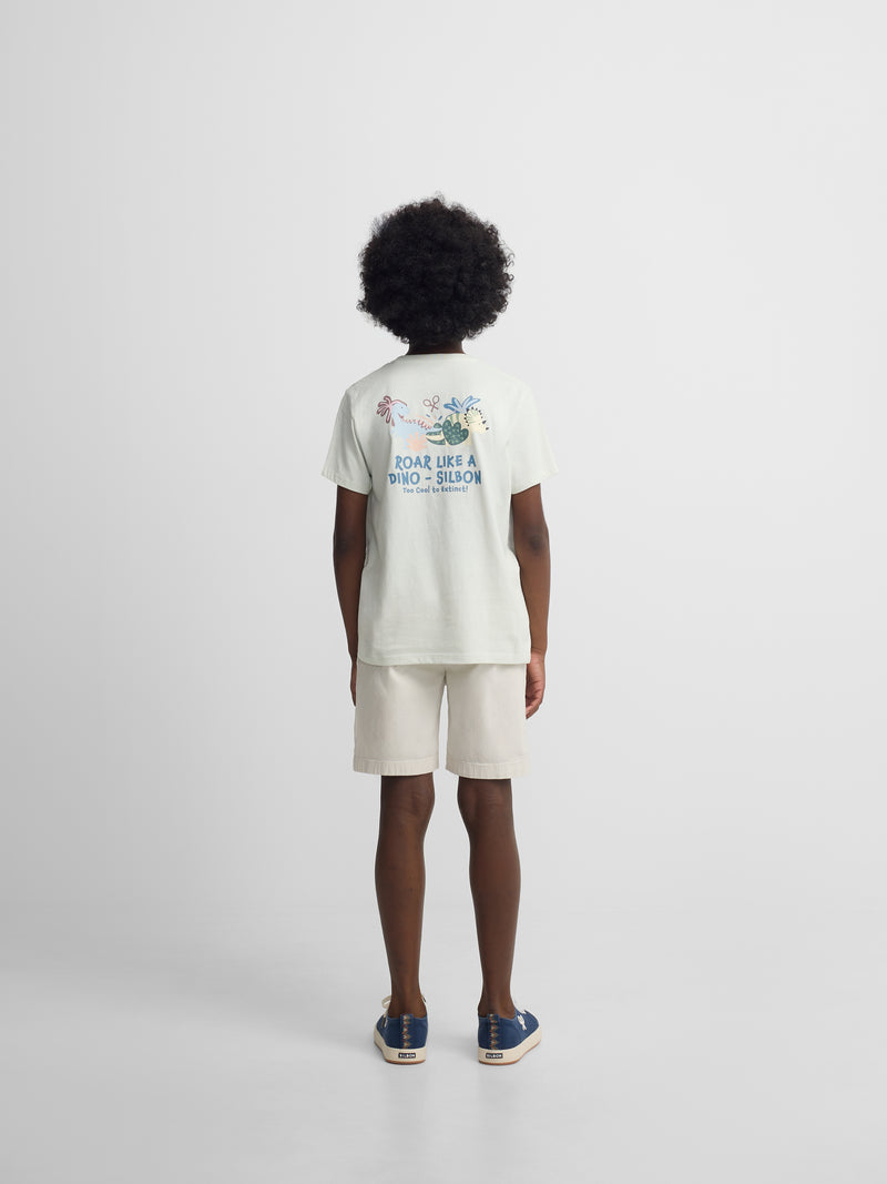 Camiseta kids dino verde claro