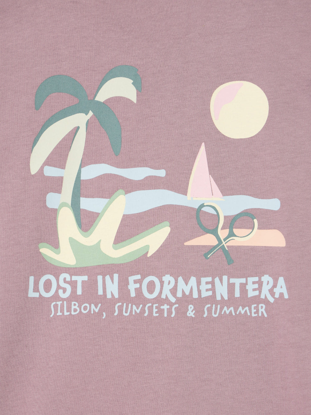 Silbon Formentera kids' burgundy t-shirt