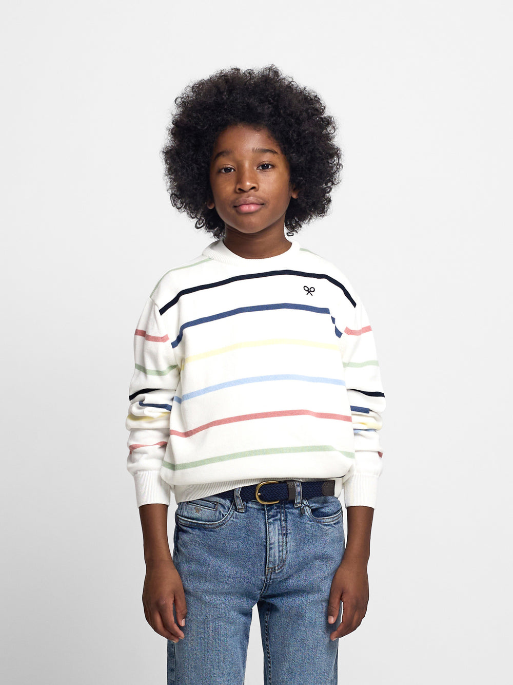 Camisola criança riscas multicolor