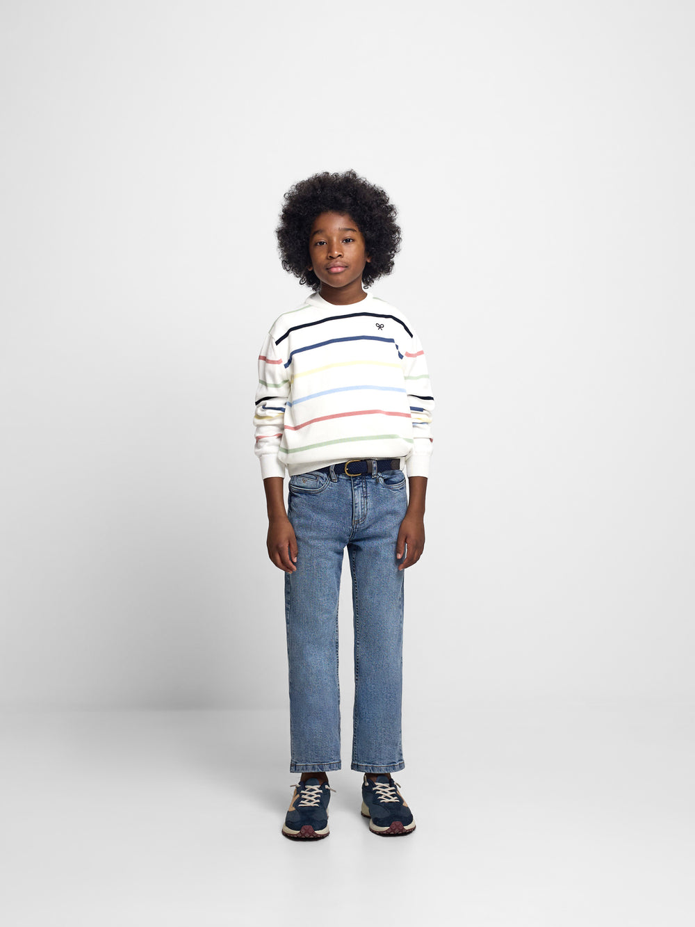Camisola criança riscas multicolor