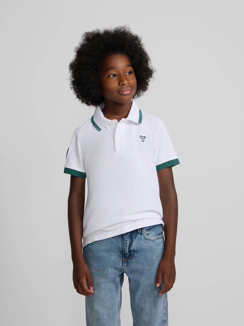 Polo enfant Silbon CCF blanc