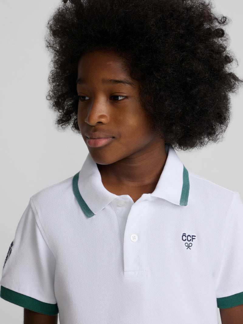 Polo kids silbon CCF blanco
