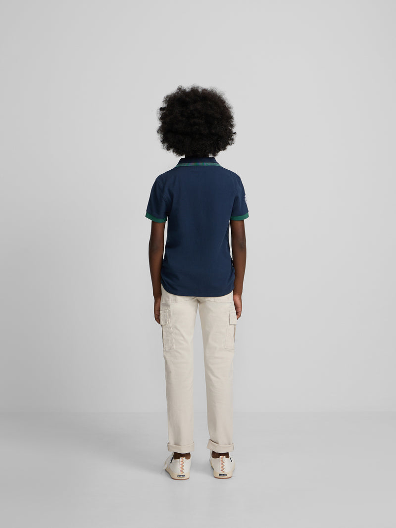 Polo criança Silbon CCF azul-marinho
