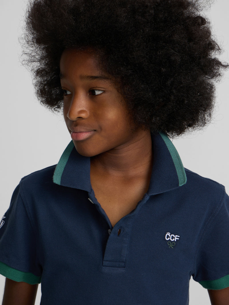 Polo criança Silbon CCF azul-marinho