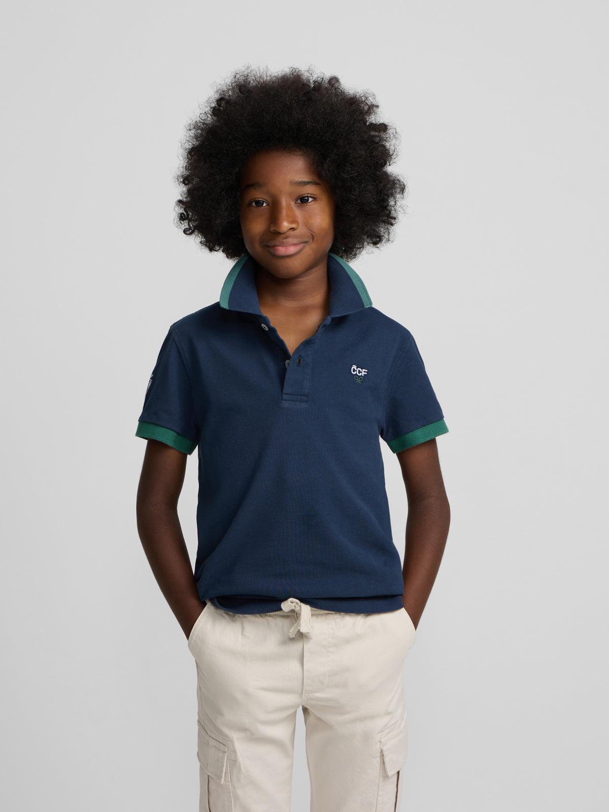 Polo kids silbon CCF azul marino
