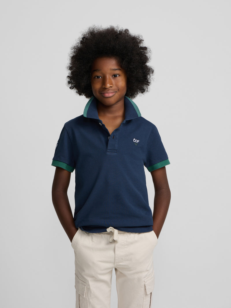 Polo criança Silbon CCF azul-marinho