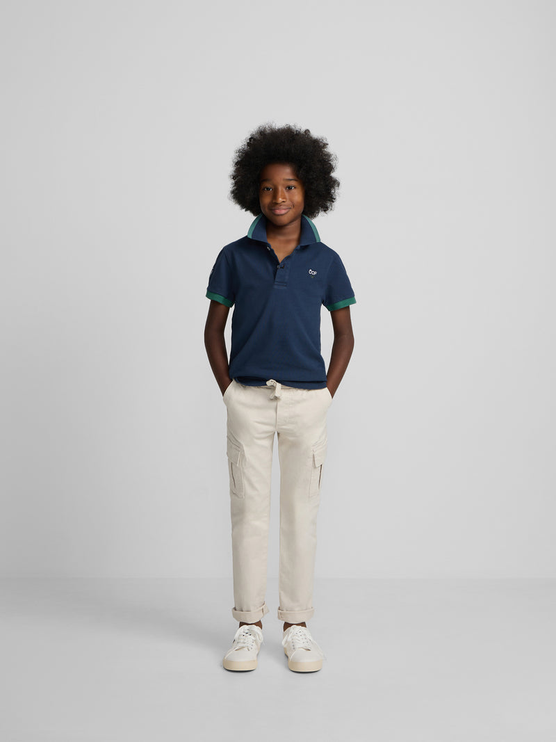 Polo criança Silbon CCF azul-marinho