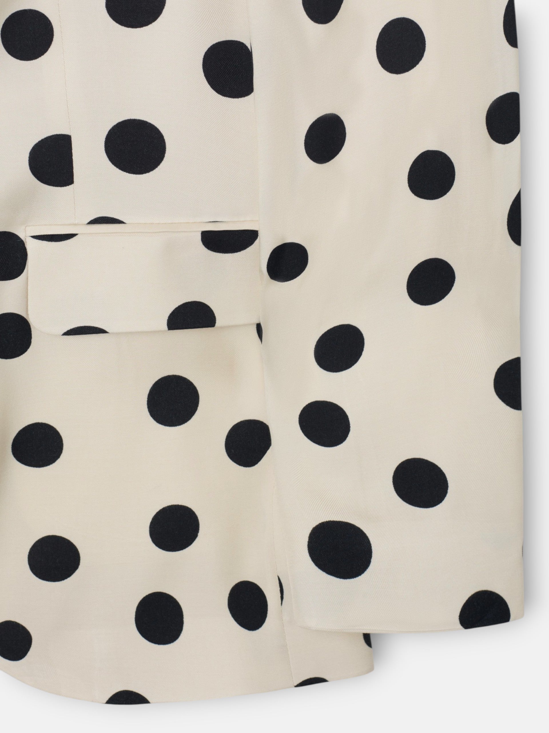 Black polka dot lapel blazer
