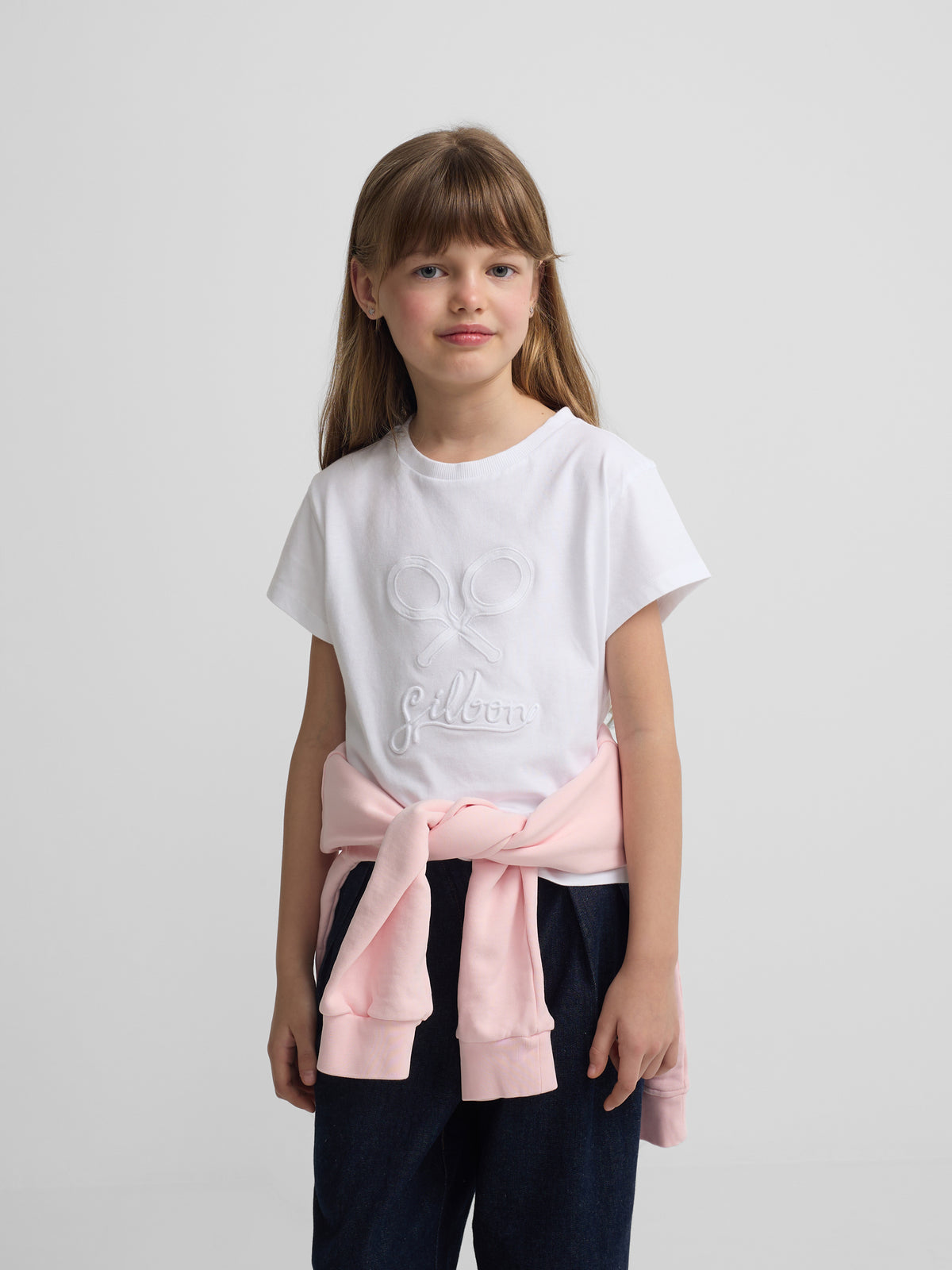 Camisola clássica branca para menina