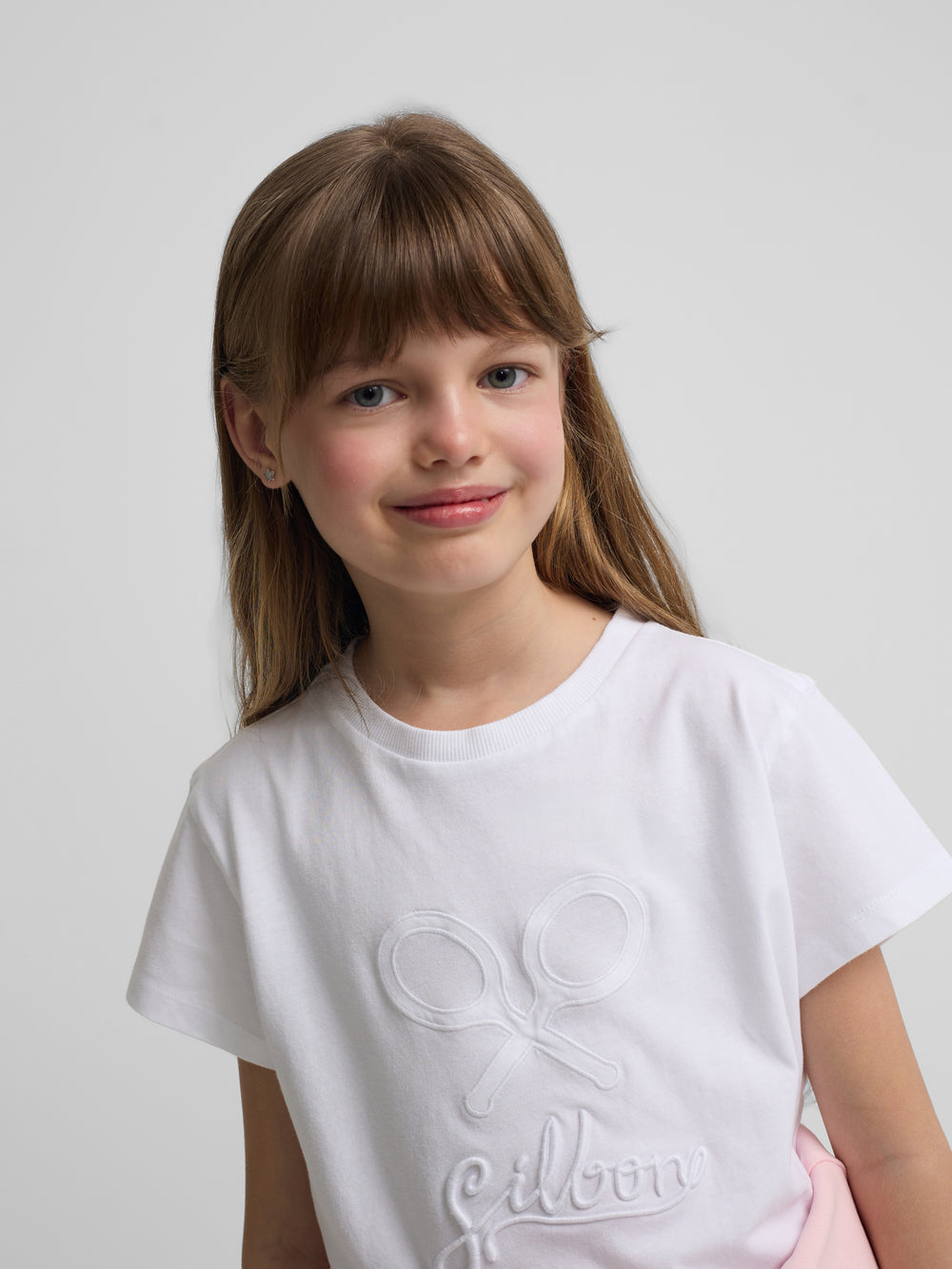 T-shirt blanc classique pour fille