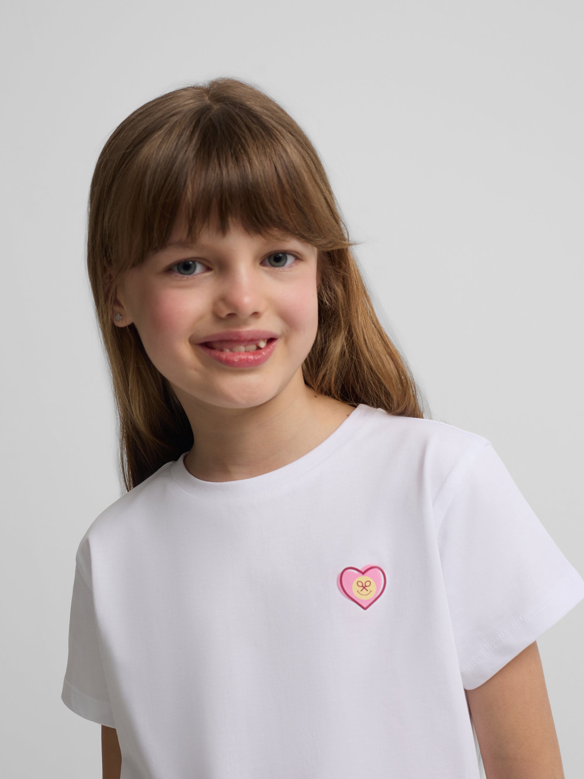T-shirt fille blanche amour de Silbon