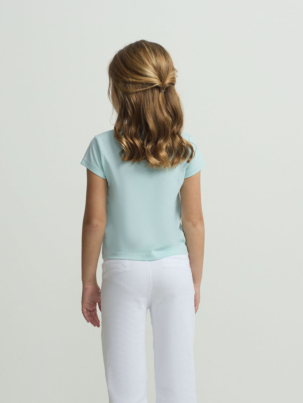 T-shirt menina raquetes multicolor azul