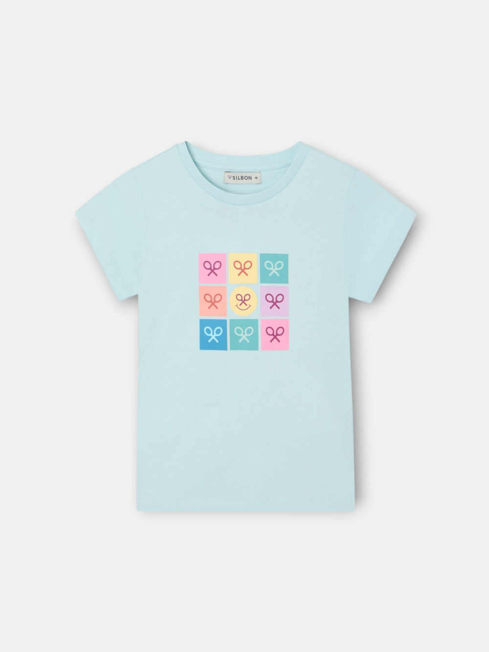 Camiseta girl raquetas multicolor azul