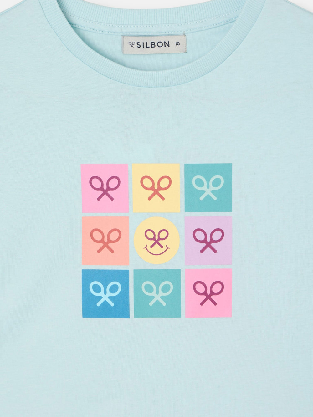 Camiseta girl raquetas multicolor azul