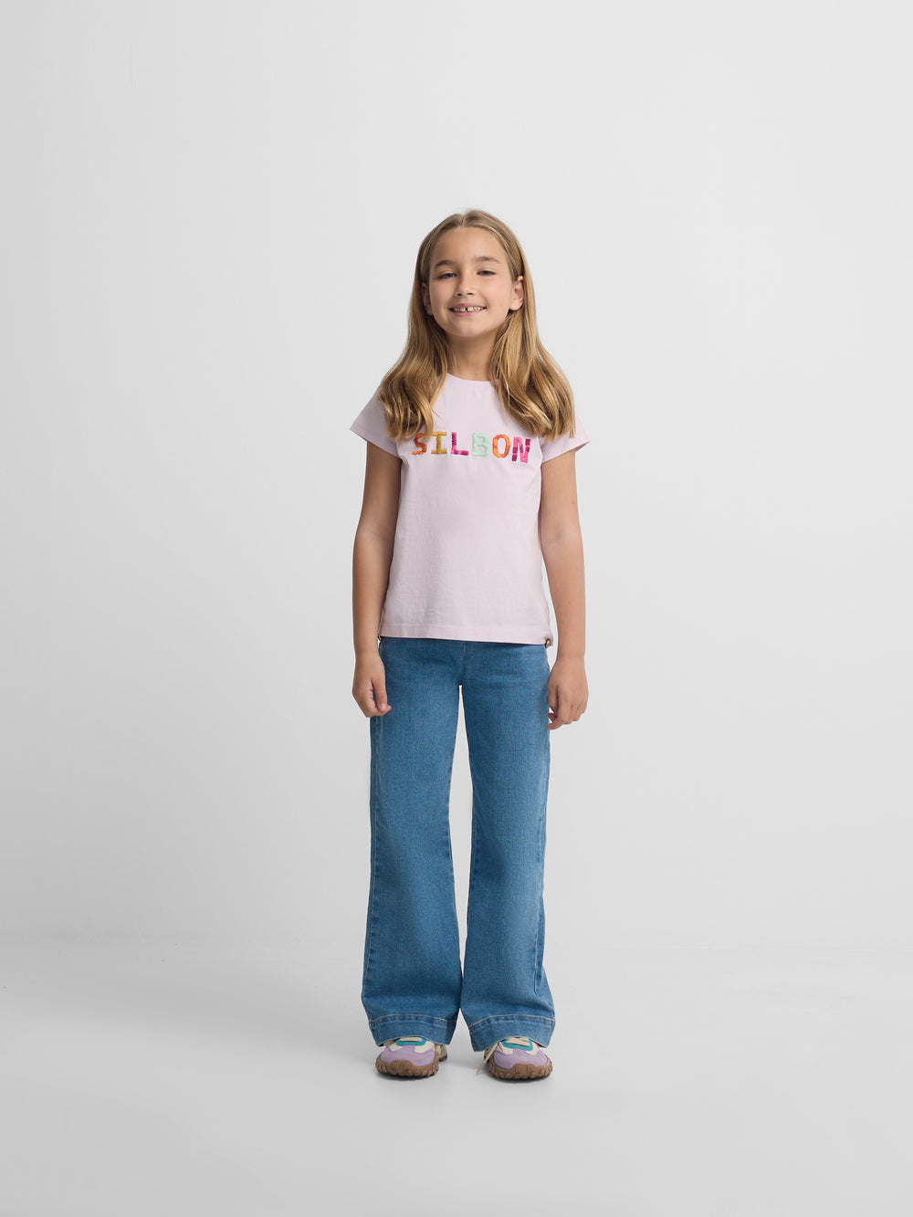 Camiseta girl bordados silbon lila