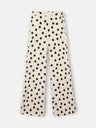 Pantalon habillé palazzo à pois noir