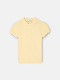 Puff sleeve yellow girl polo