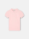 Polo girl manga abullonada rosa claro