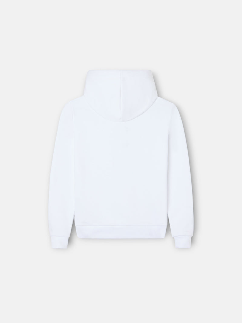 Sweat-shirt fille raquettes smile blanc