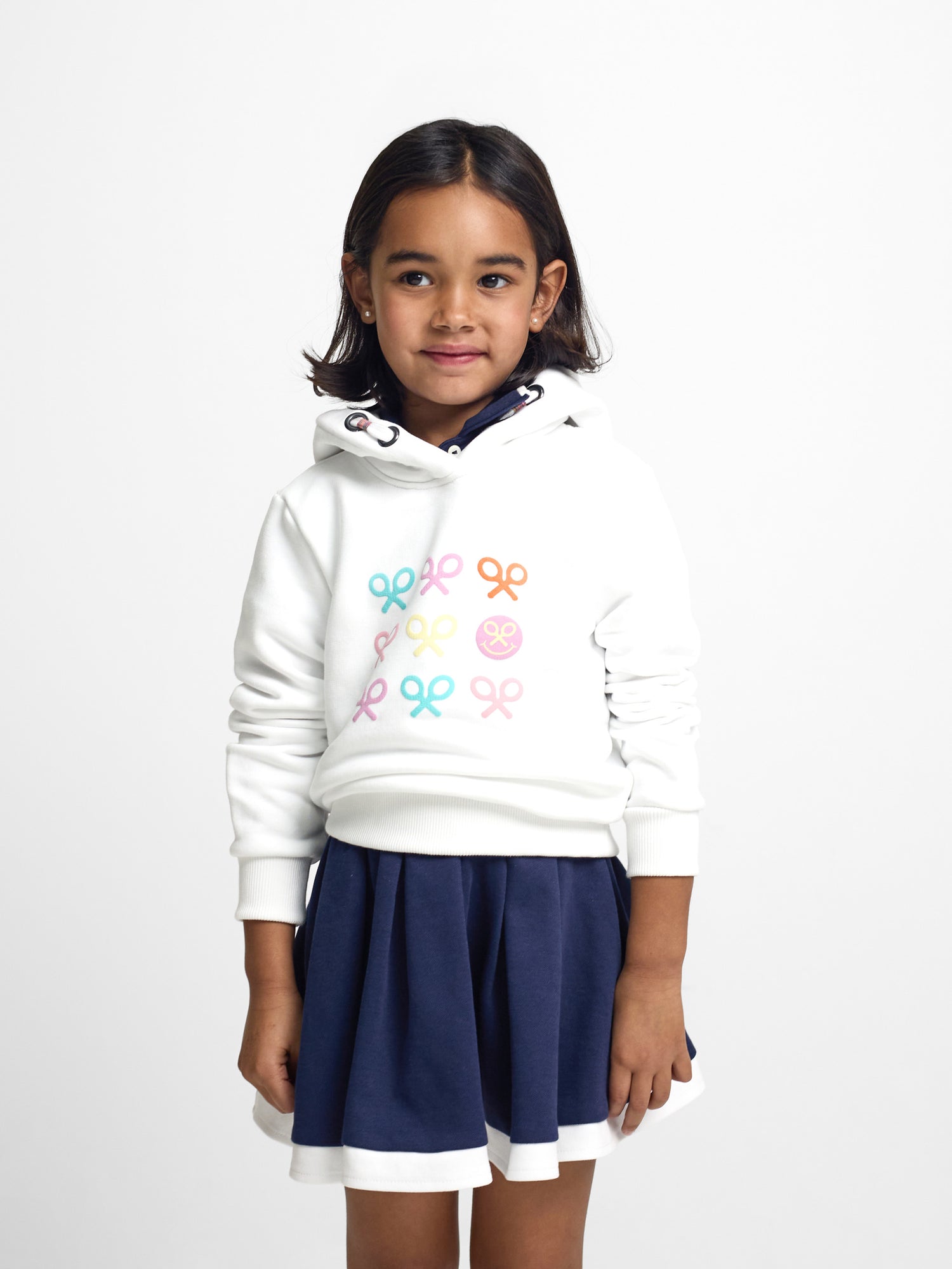 White smile girl rackets sweatshirt